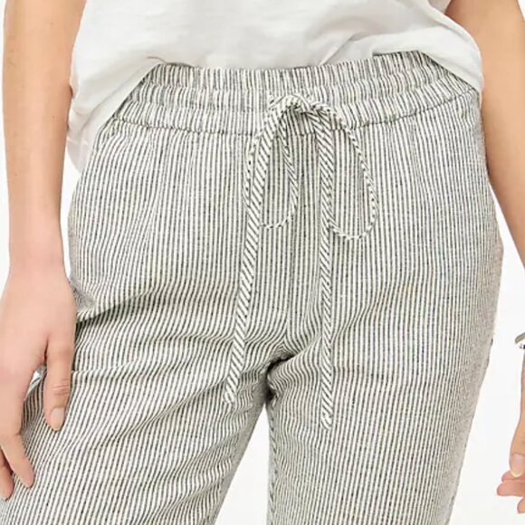 J. Crew Black and White Striped Cropped Pants - Picture 6 of 8